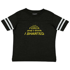 Used The Force Toddler Football Jersey Tee-Direct To Garment Print-Brisco Baby