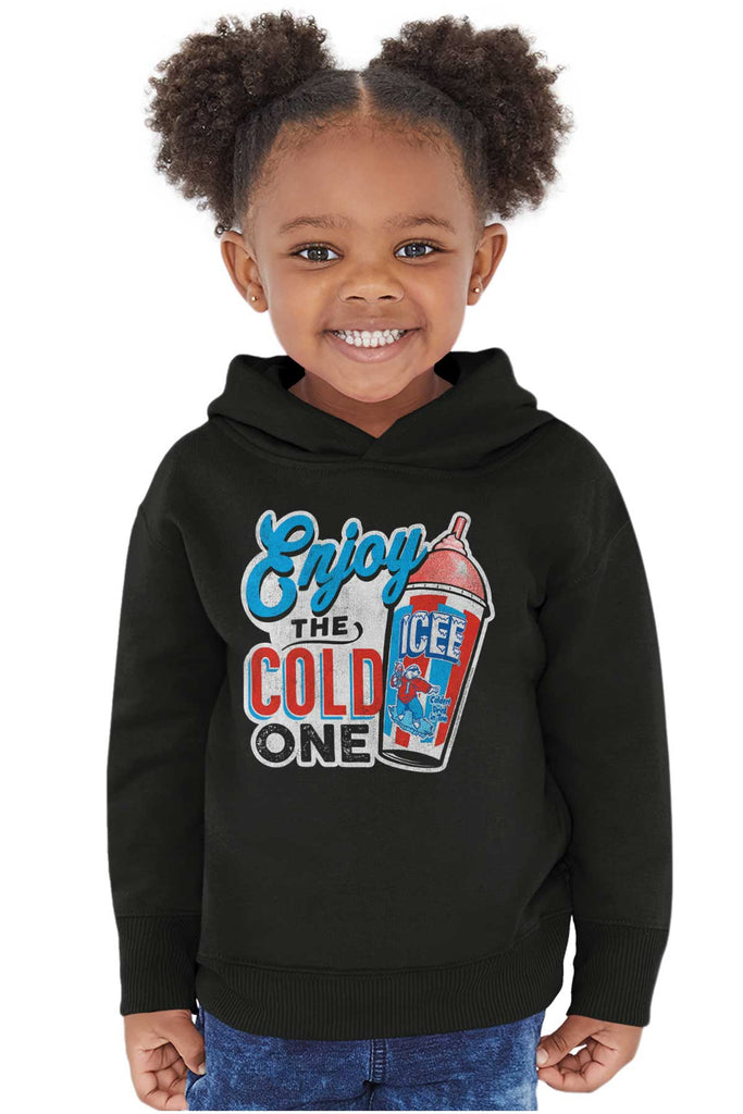 Enjoy The Cold One Toddler Pullover Hoodie-Direct To Garment Print-Brisco Baby