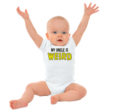 My Uncle Is Weird Romper Bodysuit-Direct To Garment Print-Brisco Baby