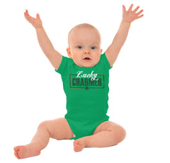 St Lucky Charmer Romper Bodysuit-Direct To Garment Print-Brisco Baby