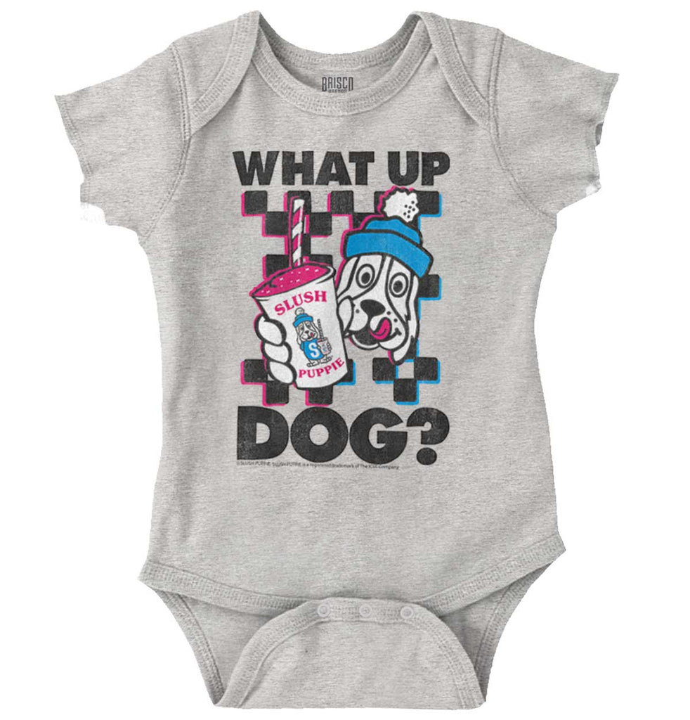 What Up Dog Romper Bodysuit-Direct To Garment Print-Brisco Baby