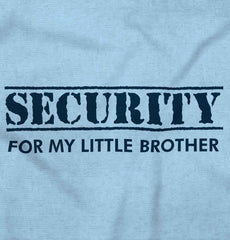 Security For My Little Brother Infant Baby Bib-Direct To Garment Print-Brisco Baby
