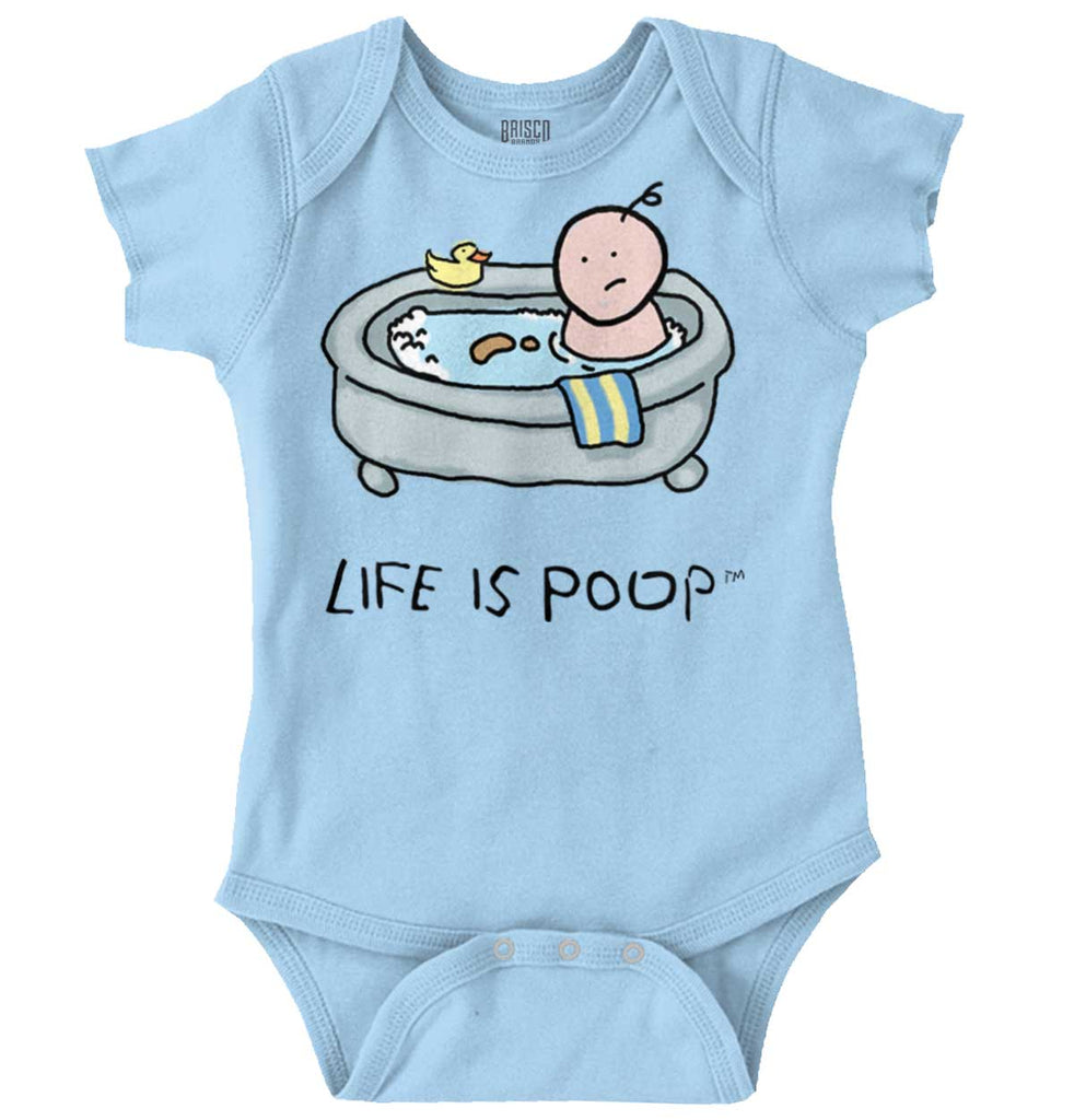 Poop in Bath Romper Bodysuit-Direct To Garment Print-Brisco Baby