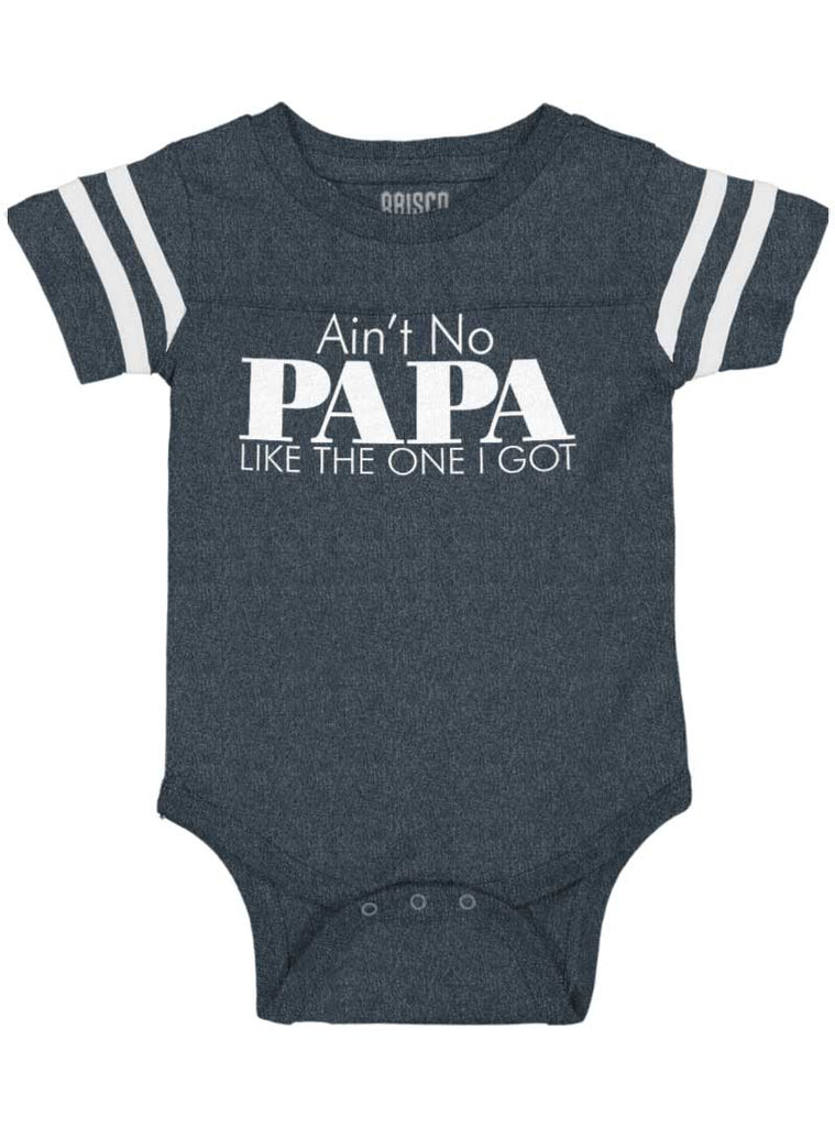 No Papa Like Me Football Romper Bodysuit-Direct To Garment Print-Brisco Baby