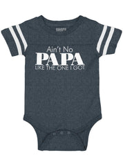 No Papa Like Me Football Romper Bodysuit-Direct To Garment Print-Brisco Baby