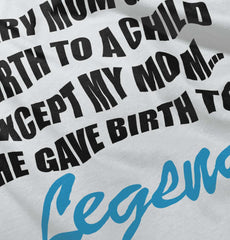 Birth To A Legend Infant Baby Bib-Direct To Garment Print-Brisco Baby