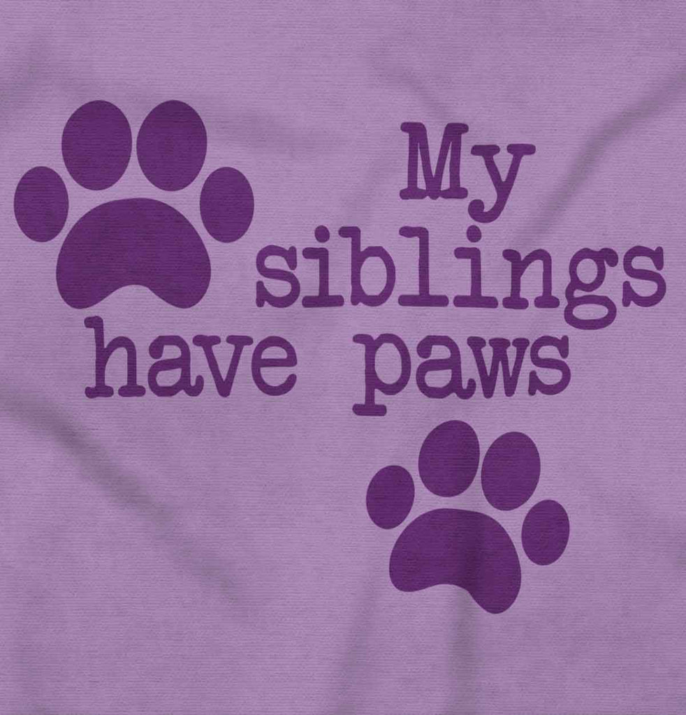 Siblings have paws Toddler Ruffled Trim T-Shirt-Direct To Garment Print-Brisco Baby