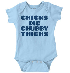Chubby Thighs Romper Bodysuit-Direct To Garment Print-Brisco Baby