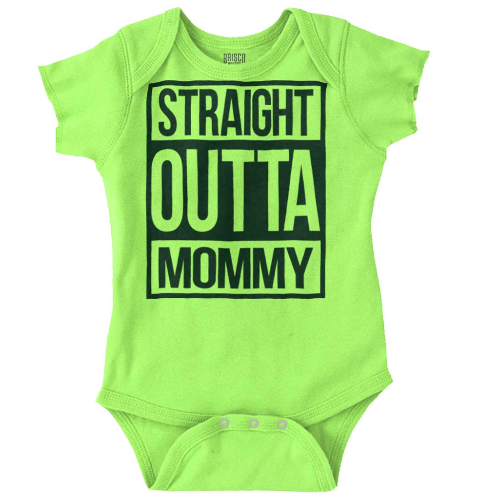 Straight Outta Mommy Romper Bodysuit-Direct To Garment Print-Brisco Baby