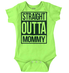 Straight Outta Mommy Romper Bodysuit-Direct To Garment Print-Brisco Baby