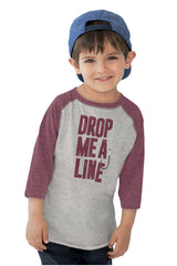 Drop Me A Line Baseball T-Shirt-Direct To Garment Print-Brisco Baby