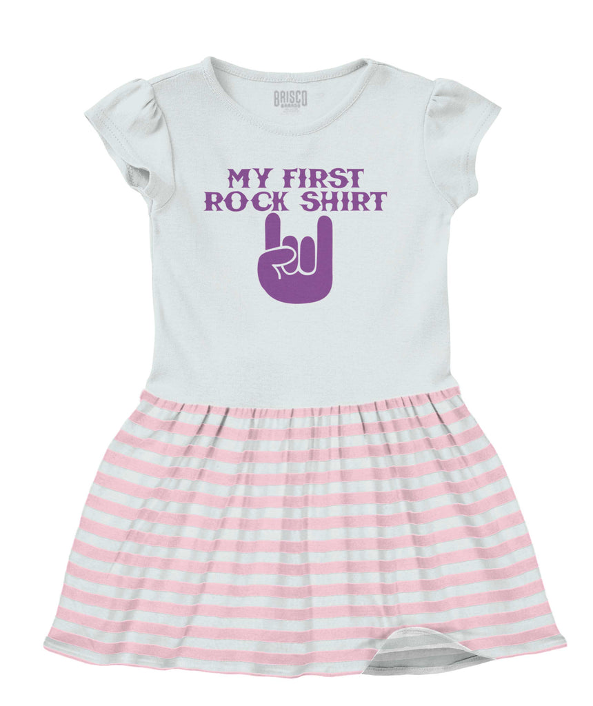 Rock Shirt Baby Striped Skirt Dress-Direct To Garment Print-Brisco Baby