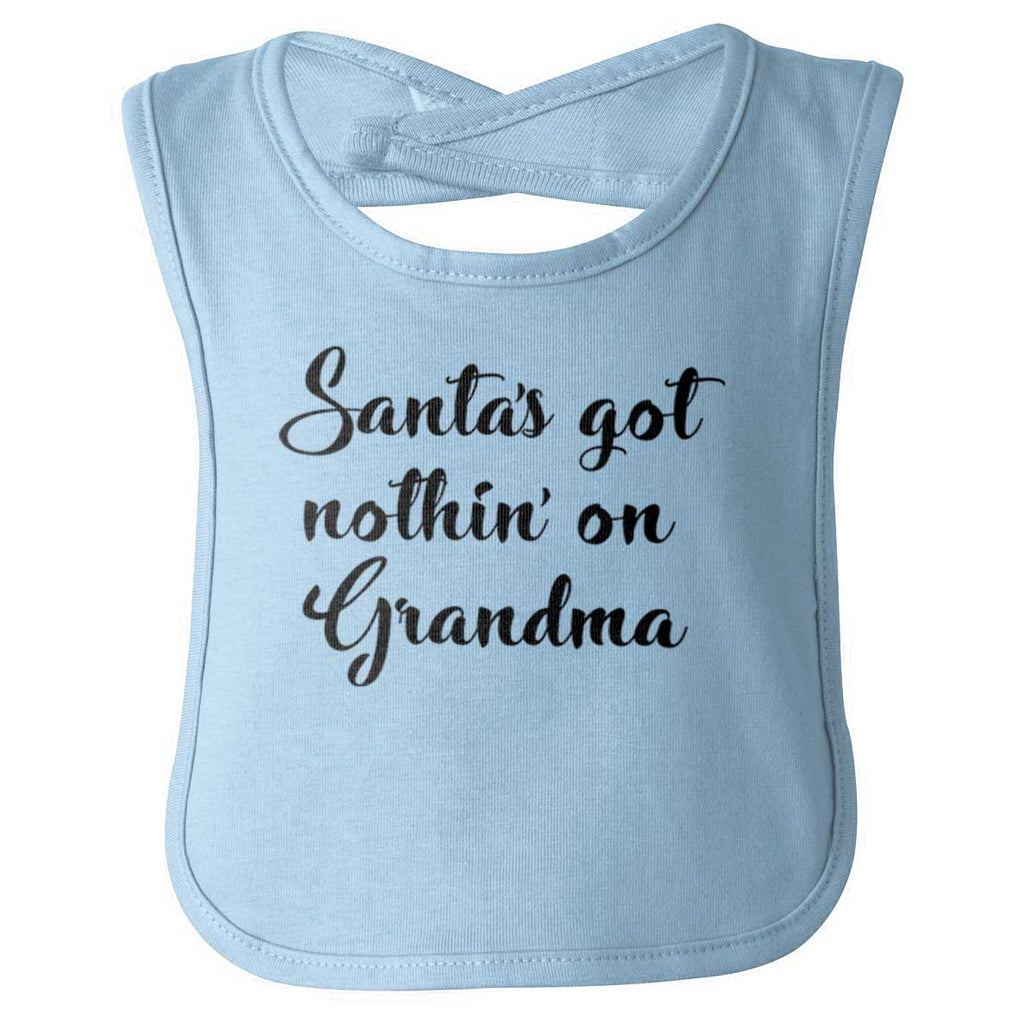 Nothin' On Grandma Infant Baby Bib-Direct To Garment Print-Brisco Baby