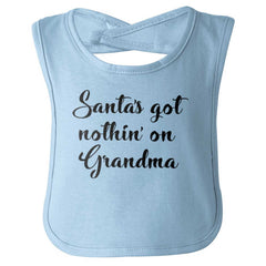 Nothin' On Grandma Infant Baby Bib-Direct To Garment Print-Brisco Baby