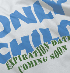 Only Child Expiration Date Romper Bodysuit-Direct To Garment Print-Brisco Baby