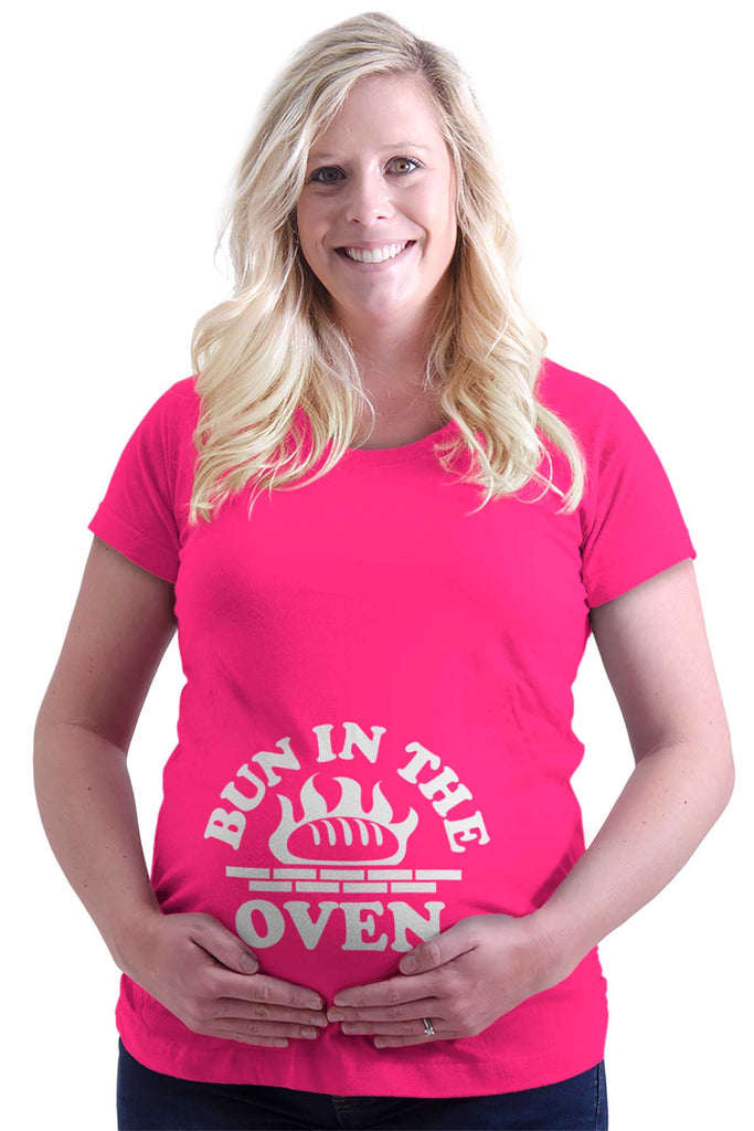 Bun In The Oven Maternity T-Shirt-Direct To Garment Print-Brisco Baby