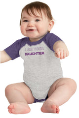 I Am Your Daughter Raglan Romper Bodysuit-Direct To Garment Print-Brisco Baby