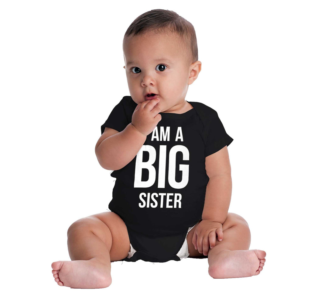 I Have A Big Sister Romper Bodysuit-Direct To Garment Print-Brisco Baby