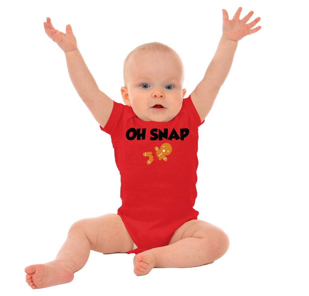 Oh Snap Gingerbread Romper Bodysuit-Direct To Garment Print-Brisco Baby