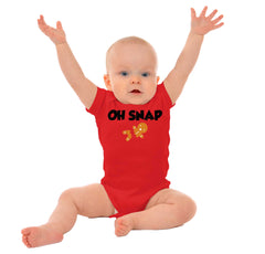 Oh Snap Gingerbread Romper Bodysuit-Direct To Garment Print-Brisco Baby