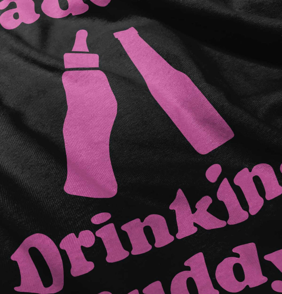 Drinking Buddy Baby Ruffled Trim Romper-Direct To Garment Print-Brisco Baby