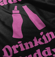 Drinking Buddy Baby Ruffled Trim Romper-Direct To Garment Print-Brisco Baby