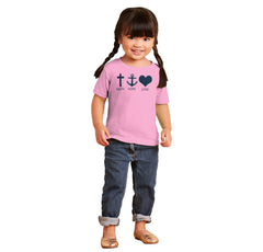 Faith Anchor Love Infant Toddler T Shirt-Direct To Garment Print-Brisco Baby