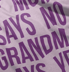 Grandma Says Yes Infant Baby Bib-Direct To Garment Print-Brisco Baby