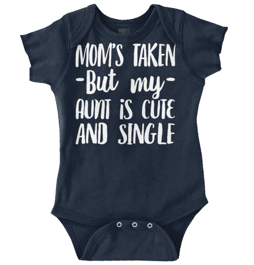 Aunt is Single Romper Bodysuit-Direct To Garment Print-Brisco Baby