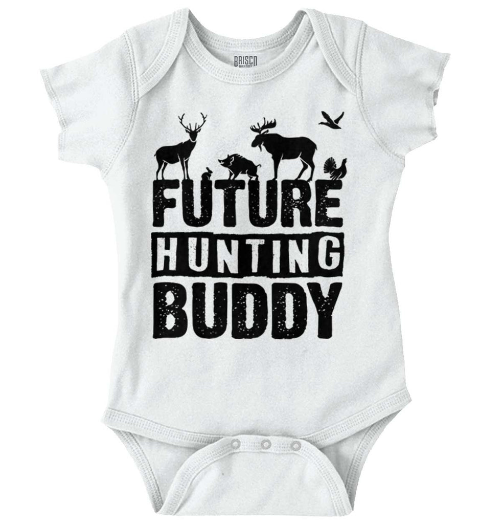 Future Deer Hunting Bud Romper Bodysuit-Direct To Garment Print-Brisco Baby