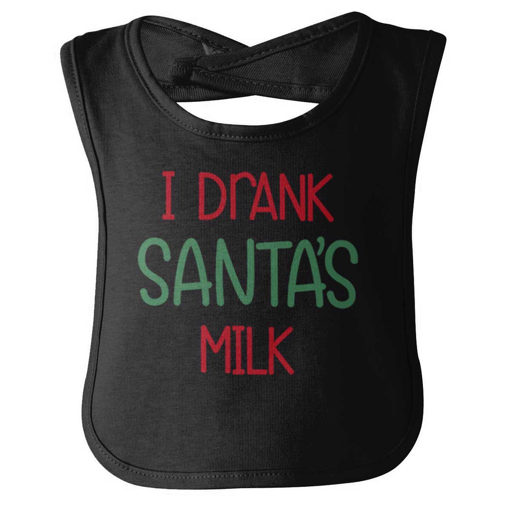 Drank Santas Milk Infant Baby Bib-Direct To Garment Print-Brisco Baby
