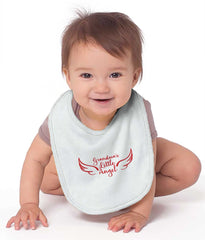 Grandma's Little Angel Infant Baby Bib-Direct To Garment Print-Brisco Baby