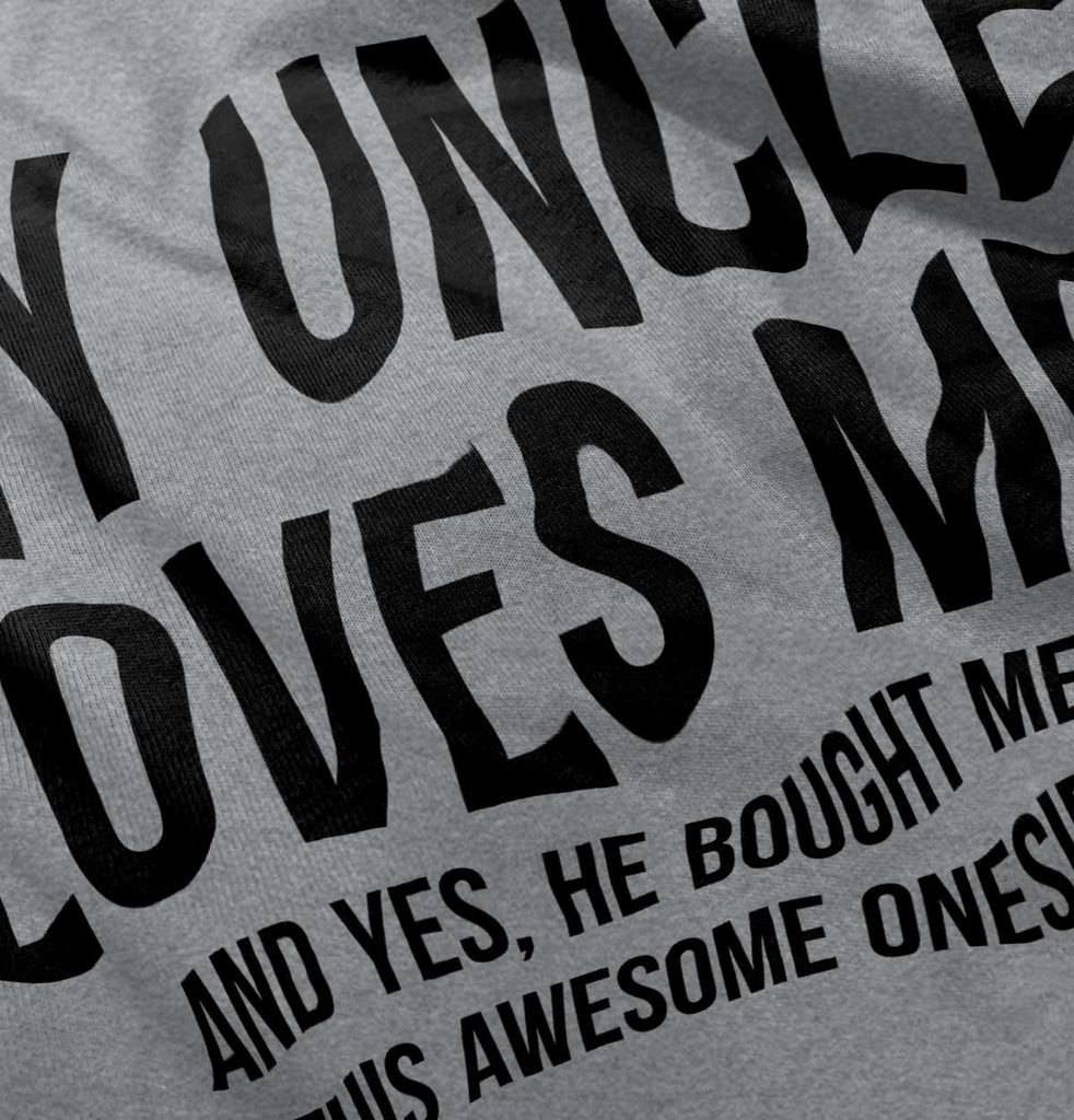 Uncle Loves Me Bough Raglan Romper Bodysuit-Direct To Garment Print-Brisco Baby