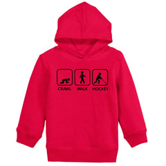 Crawl Walk Hockey Toddler Pullover Hoodie-Direct To Garment Print-Brisco Baby