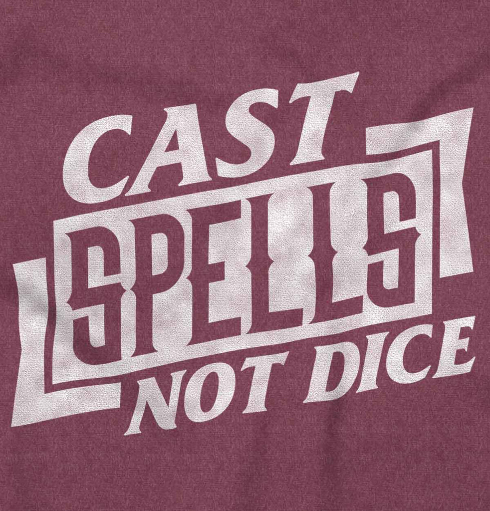 Cast Spells Not Dice Dungeons Toddler Football Jersey Tee-Direct To Garment Print-Brisco Baby