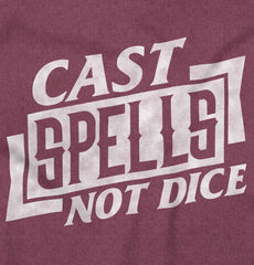 Cast Spells Not Dice Dungeons Toddler Football Jersey Tee-Direct To Garment Print-Brisco Baby