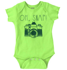 Oh Snap Camera Romper Bodysuit-Direct To Garment Print-Brisco Baby
