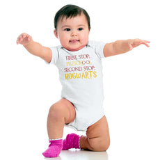 Preschool Hogwarts Romper Bodysuit-Direct To Garment Print-Brisco Baby