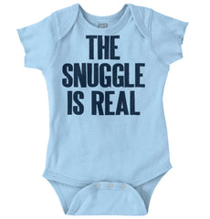 Snuggle Is Real Romper Bodysuit-Direct To Garment Print-Brisco Baby