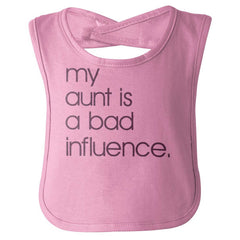 Bad Influence Infant Baby Bib-Direct To Garment Print-Brisco Baby
