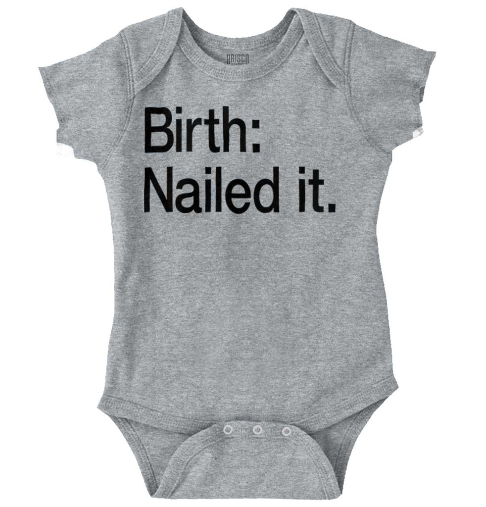 Nailed It Romper Bodysuit-Direct To Garment Print-Brisco Baby