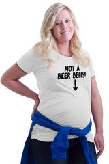 Not A Beer Belly Maternity T-Shirt-Direct To Garment Print-Brisco Baby