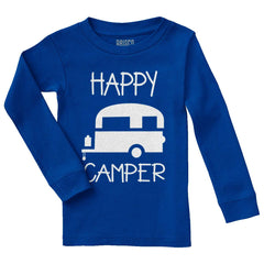 Happy Camper Solid Baby Pajama Top-Direct To Garment Print-Brisco Baby