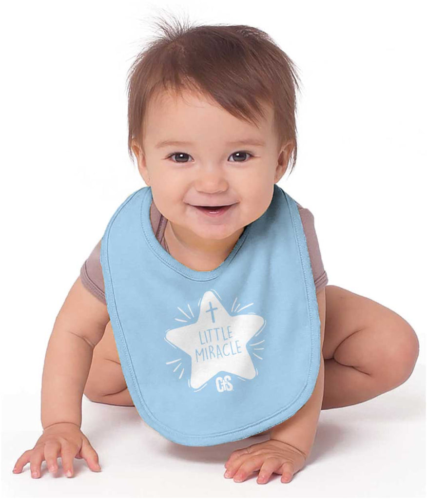 Little Miracle Infant Baby Bib-Direct To Garment Print-Brisco Baby