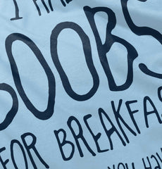 Boobs for Breakfast Infant Baby Bib-Direct To Garment Print-Brisco Baby