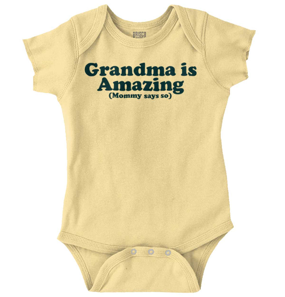 Grandma Amazing Romper Bodysuit-Direct To Garment Print-Brisco Baby