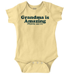 Grandma Amazing Romper Bodysuit-Direct To Garment Print-Brisco Baby