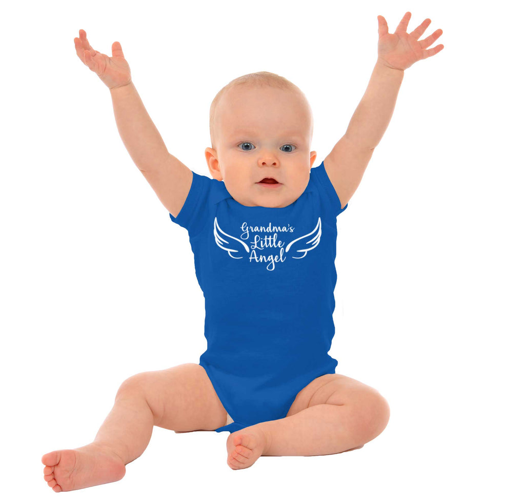 Grandma's Little Angel Romper Bodysuit-Direct To Garment Print-Brisco Baby