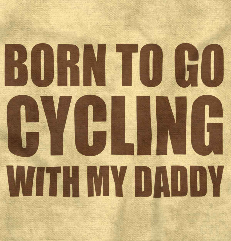 Cycling With Daddy Romper Bodysuit-Direct To Garment Print-Brisco Baby