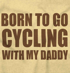 Cycling With Daddy Romper Bodysuit-Direct To Garment Print-Brisco Baby